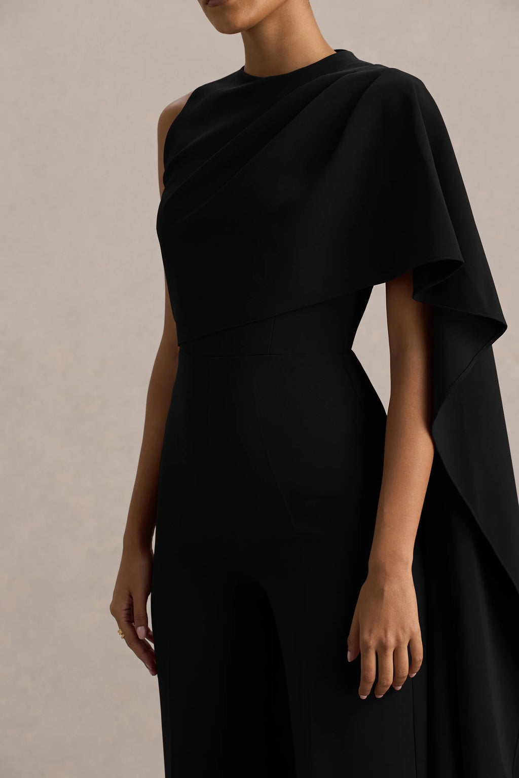 Reva Draped Jumpsuit- Black